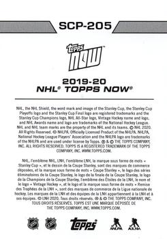 2019-20 Topps Now NHL Stickers - Stanley Cup Playoffs #SCP-205 Victor Hedman Back