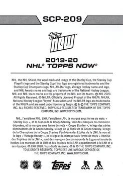 2019-20 Topps Now NHL Stickers - Stanley Cup Playoffs #SCP-209 Brayden Point Back