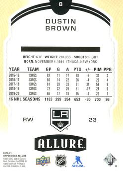 2020-21 Upper Deck Allure #8 Dustin Brown Back