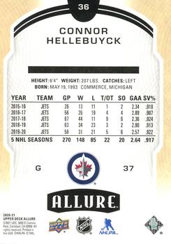 2020-21 Upper Deck Allure #36 Connor Hellebuyck Back