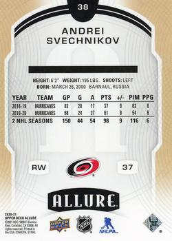 2020-21 Upper Deck Allure #38 Andrei Svechnikov Back