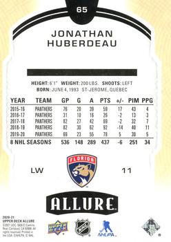 2020-21 Upper Deck Allure #65 Jonathan Huberdeau Back