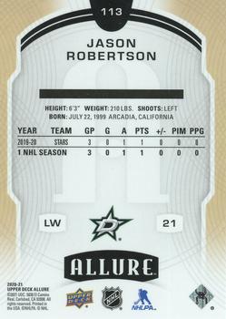 2020-21 Upper Deck Allure #113 Jason Robertson Back