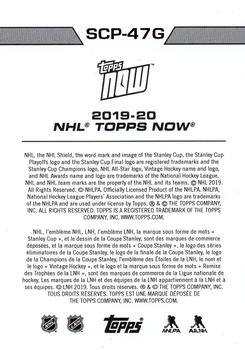 2019-20 Topps Now NHL Stickers - Stanley Cup Playoffs Gold #SCP-47G Joel Farabee Back