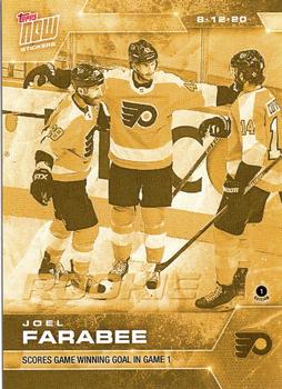 2019-20 Topps Now NHL Stickers - Stanley Cup Playoffs Gold #SCP-47G Joel Farabee Front