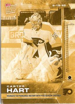 2019-20 Topps Now NHL Stickers - Stanley Cup Playoffs Gold #SCP-71G Carter Hart Front