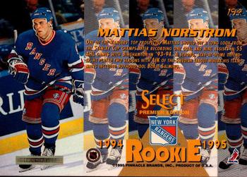 1994-95 Select - Promos #194 Mattias Norstrom Back