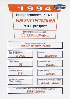 2010 Danone Les Grands du Hockey durant leurs annees Pee-Wee #0011 Vincent Lecavalier Back
