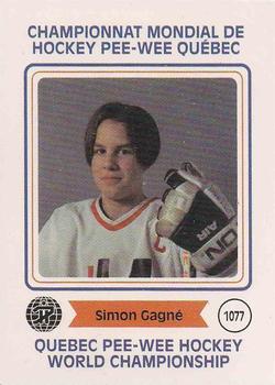 2010 Danone Les Grands du Hockey durant leurs annees Pee-Wee #1077 Simon Gagne Front