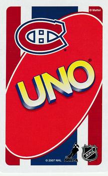 2007-08 Montreal Canadiens UNO #Y1 Tomas Plekanec Back
