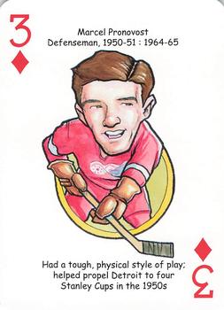 2017 Hero Decks Detroit Red Wings Hockey Heroes Playing Cards #3♦ Marcel Pronovost Front
