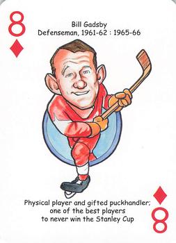 2017 Hero Decks Detroit Red Wings Hockey Heroes Playing Cards #8♦ Bill Gadsby Front