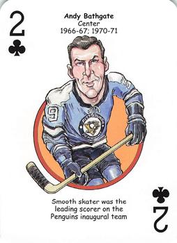 2017 Hero Decks Pittsburgh Penguins Hockey Heroes Playing Cards #2♣ Andy Bathgate Front