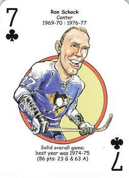 2017 Hero Decks Pittsburgh Penguins Hockey Heroes Playing Cards #7♣ Ron Schock Front