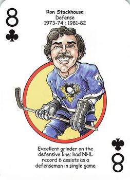 2017 Hero Decks Pittsburgh Penguins Hockey Heroes Playing Cards #8♣ Ron Stackhouse Front