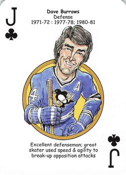 2017 Hero Decks Pittsburgh Penguins Hockey Heroes Playing Cards #J♣ Dave Burrows Front