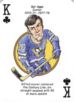 2017 Hero Decks Pittsburgh Penguins Hockey Heroes Playing Cards #K♣ Syl Apps Front