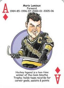 2017 Hero Decks Pittsburgh Penguins Hockey Heroes Playing Cards #A♦ Mario Lemieux Front