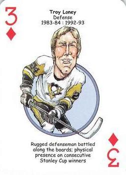 2017 Hero Decks Pittsburgh Penguins Hockey Heroes Playing Cards #3♦ Troy Loney Front