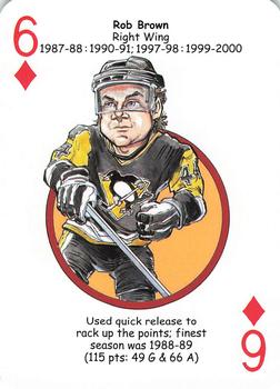 2017 Hero Decks Pittsburgh Penguins Hockey Heroes Playing Cards #6♦ Rob Brown Front