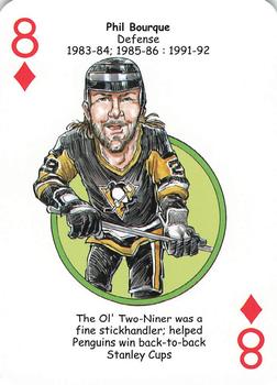 2017 Hero Decks Pittsburgh Penguins Hockey Heroes Playing Cards #8♦ Phil Bourque Front