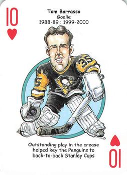 2017 Hero Decks Pittsburgh Penguins Hockey Heroes Playing Cards #10♥ Tom Barrasso Front