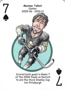2017 Hero Decks Pittsburgh Penguins Hockey Heroes Playing Cards #7♠ Maxime Talbot Front