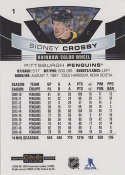 2019-20 O-Pee-Chee Platinum - Rainbow Color Wheel #1 Sidney Crosby Back