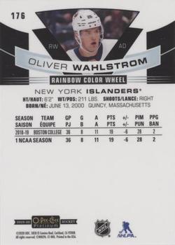 2019-20 O-Pee-Chee Platinum - Rainbow Color Wheel #176 Oliver Wahlstrom Back