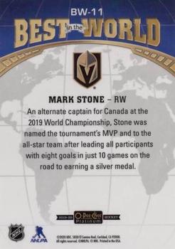 2019-20 O-Pee-Chee Platinum - Best In The World Mosaic #BW-11 Mark Stone Back