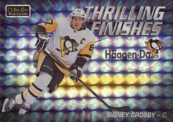 2019-20 O-Pee-Chee Platinum - Thrilling Finishes Mosaic #TF-8 Sidney Crosby Front