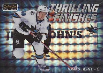 2019-20 O-Pee-Chee Platinum - Thrilling Finishes Mosaic #TF-15 Tomas Hertl Front