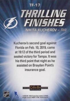 2019-20 O-Pee-Chee Platinum - Thrilling Finishes Mosaic #TF-17 Nikita Kucherov Back