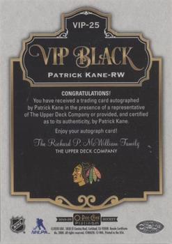 2019-20 O-Pee-Chee Platinum - VIP Black #VIP-25 Patrick Kane Back