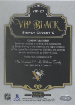 2019-20 O-Pee-Chee Platinum - VIP Black #VIP-27 Sidney Crosby Back