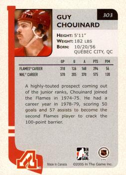 2004-05 In The Game Franchises US East - SportsFest Chicago #303 Guy Chouinard Back