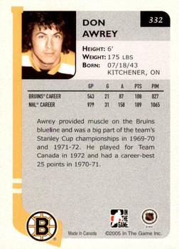 2004-05 In The Game Franchises US East - SportsFest Chicago #332 Don Awrey Back