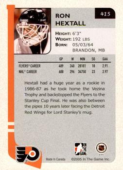 2004-05 In The Game Franchises US East - SportsFest Chicago #415 Ron Hextall Back