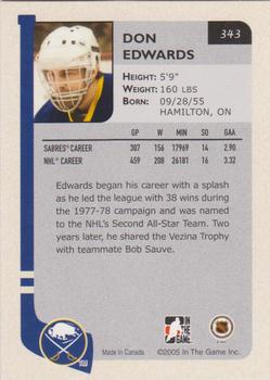 2004-05 In The Game Franchises US East - The National Chicago #343 Don Edwards Back