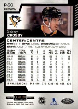 2020-21 O-Pee-Chee - O-Pee-Chee Platinum Preview #P-SC Sidney Crosby Back