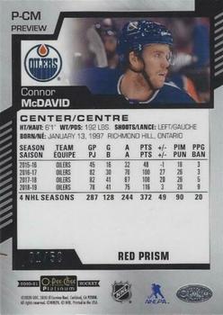 2020-21 O-Pee-Chee - O-Pee-Chee Platinum Preview Red Prism #P-CM Connor McDavid Back