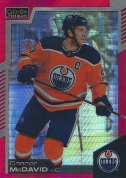 2020-21 O-Pee-Chee - O-Pee-Chee Platinum Preview Red Prism #P-CM Connor McDavid Front