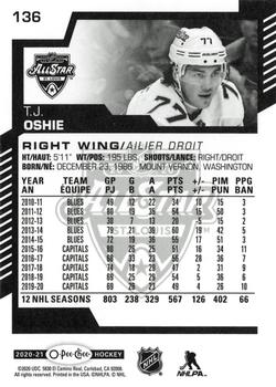 2020-21 O-Pee-Chee - Variant All-Star #136 T.J. Oshie Back