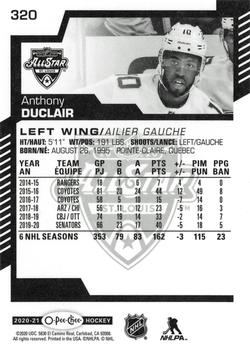 2020-21 O-Pee-Chee - Variant All-Star #320 Anthony Duclair Back