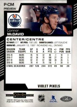 2020-21 O-Pee-Chee - O-Pee-Chee Platinum Preview Violet Pixels #P-CM Connor McDavid Back