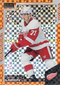 2020-21 O-Pee-Chee - O-Pee-Chee Platinum Preview Orange Checkers #P-DL Dylan Larkin Front