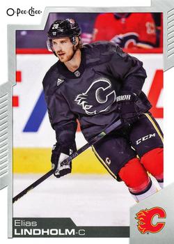 2020-21 O-Pee-Chee - Variant Warm-Up Jersey #182 Elias Lindholm Front