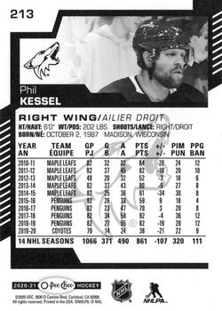 2020-21 O-Pee-Chee - Variant Warm-Up Jersey #213 Phil Kessel Back