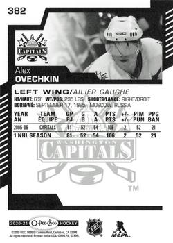 2020-21 O-Pee-Chee - Variant Rookie Year #382 Alex Ovechkin Back