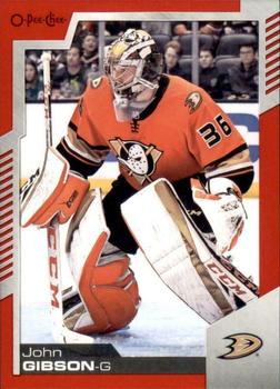 2020-21 O-Pee-Chee - Red Blank Back #304 John Gibson Front
